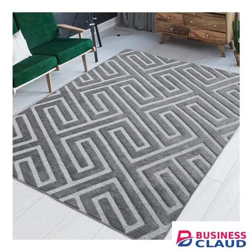 5 By 8 Premier Grey Pattern Carpets Non-slip Rugs Floor Mat