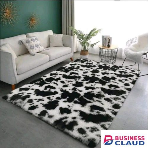 5 By 8 Soft Fluffy Patches Carpets Non-slip Rugs Floor Mat bw