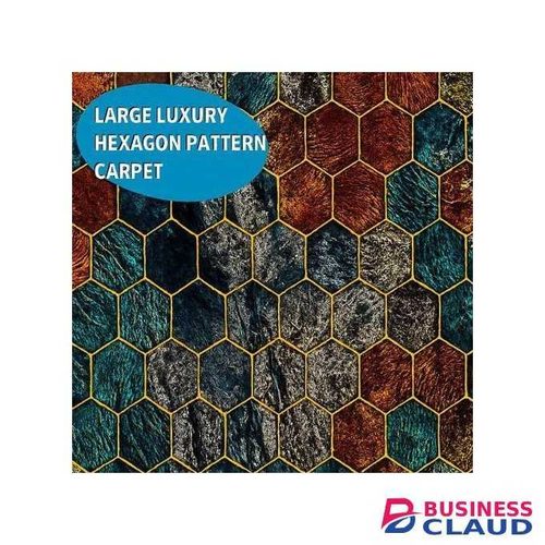 Mac Carpet Luxury Hexagon Pattern Carpet – Modern Geometric Area Rugs for Carpets Living Room & Bedroom – 160x230cm / 180x270cm