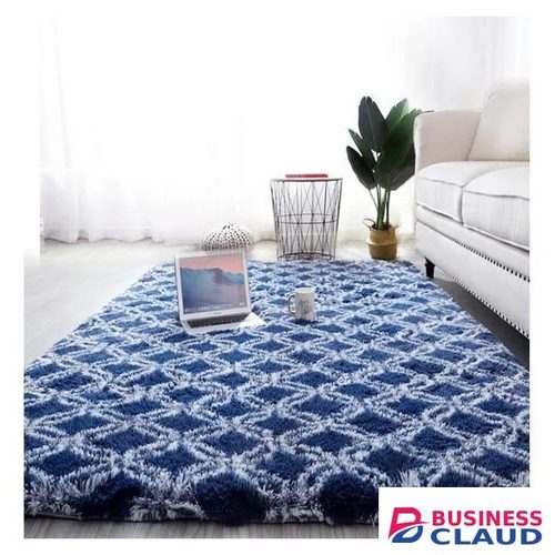 Fluffy Carpet Blue Patched 1pc