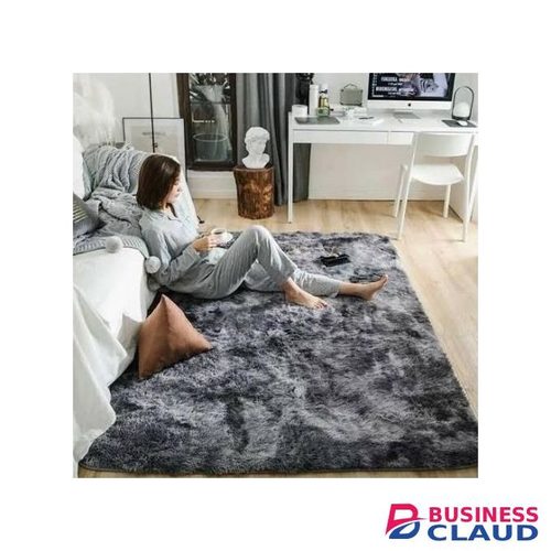 Quality Grey Patched Soft And Tender Fluffy Carpet