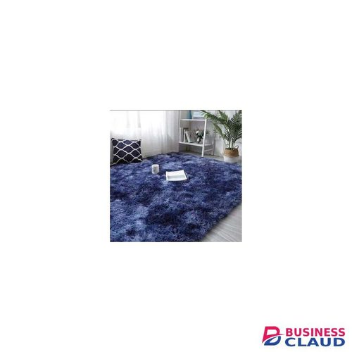 7 By 10 Luxurious Soft Fluffy Carpet-Patched Blue