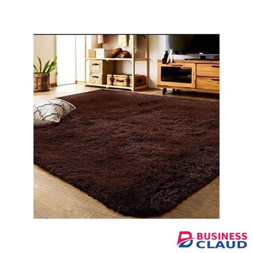 7 By 10 Luxurious Soft Fluffy Carpet-Area Warm Rugs-Choco