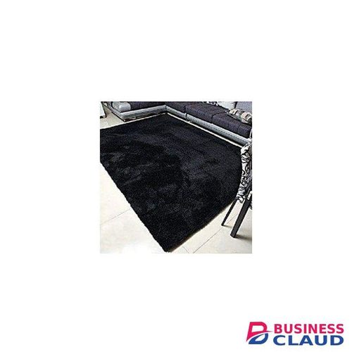 7 By 8 Soft Fluffy Carpets - Anti Slip Room Rugs Black