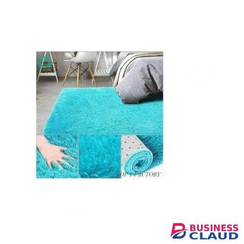 7 By 10 Luxurious Soft Fluffy Carpet - Area Warm Rugs - Blue