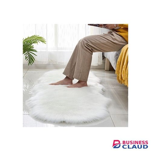 Ultra Soft Faux Sheepskin Fur Floor Rug - White