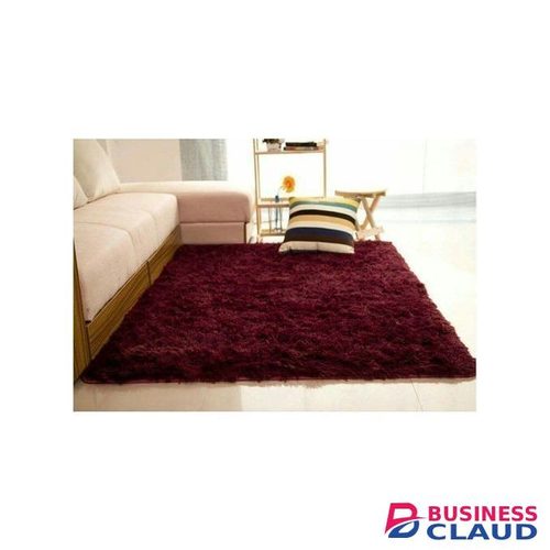 7By8 Soft Maroon Soft Fluffy Carpets Non-slip Rugs Floor Mat