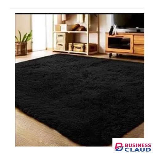 Soft blacknFluffy Carpets Area Non-slip Rugs Floor Mat Size: 5*8