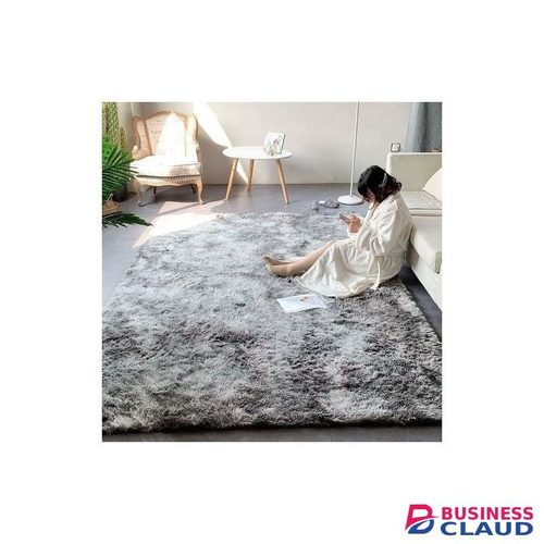 Fluffy Carpets 5*8 Grey Patched
