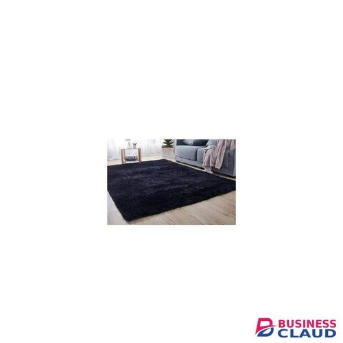Soft Black Fluffy Carpets Area Non-slip Rugs Floor Mat Size: 5*8