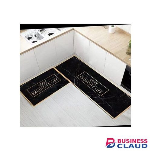2 Pcs Kitchen Anti-Slip Floor Mats With Rubber Bottom