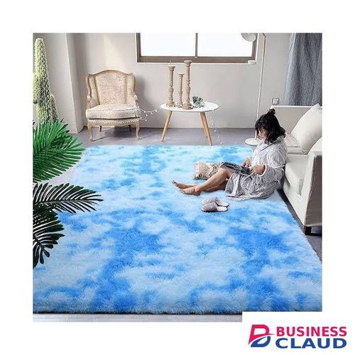 5 By 8 Luxurious Soft Fluffy Carpet - Area Warm Rugs - BLUE