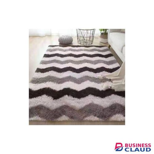 5 By 8 Patterned Fluffy Carpet- Soft Warm Area Rugs - BROWN
