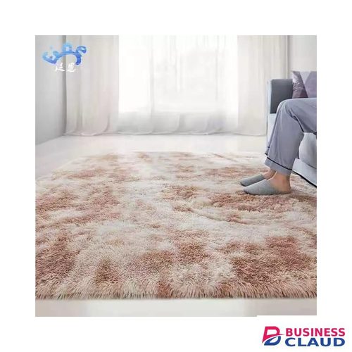 Fluffy Carpet 5 By 8 Super Soft Beige Patched Carpet