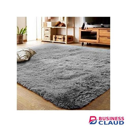 Soft Fluffy Grey Carpets Non-slip Rugs Floor Mat