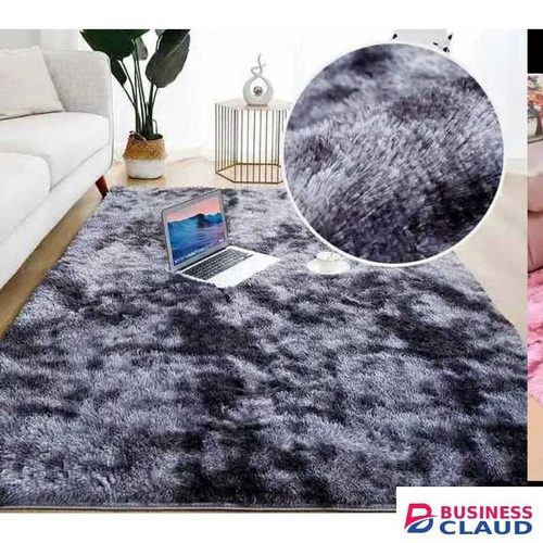 Grey Patched 5*8 FLUFFY SOFT CARPET