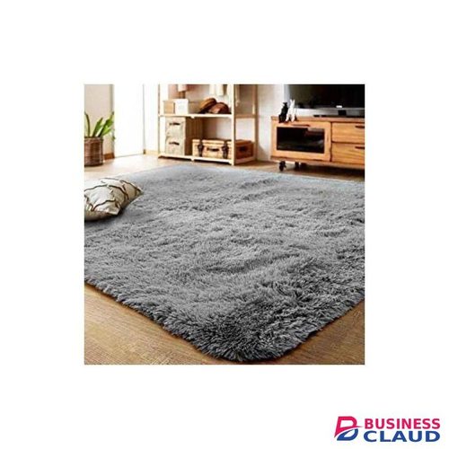 Grey Fluffy Carpets Area Non-slip Rugs Floor Mat Size: 5*8