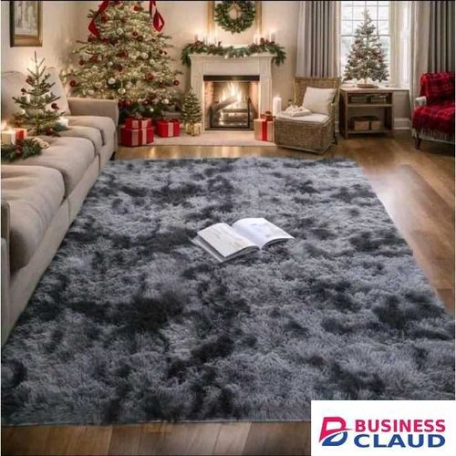 Fluffy 5 by 8 Patched Carpet