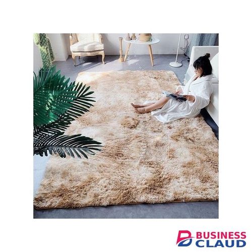 Soft And Comfortable 5*8 Fluffy Carpets-Brown Patched