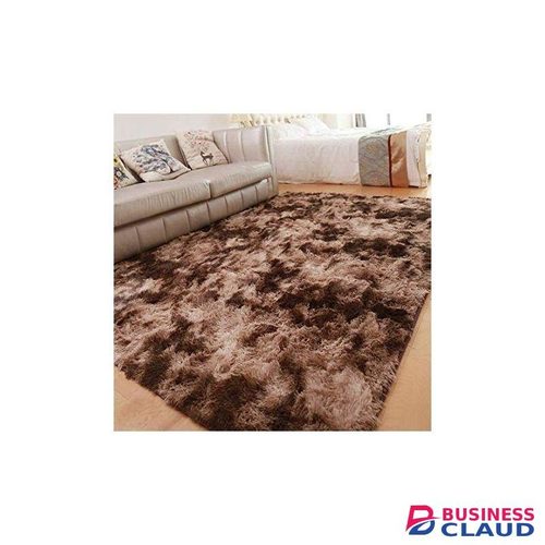 Luxurious Soft Fluffy Carpet- Brown Patches