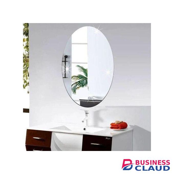 40 By 60 Peel And Stick Wall Mirror Oval Shaped