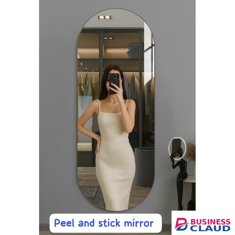 Homestyle A Modern Peel and stick wall Mirror with backed self adhesive 40cm/120cm