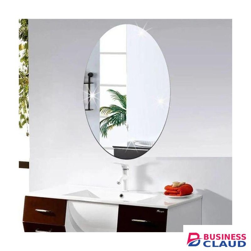 Peel and stick wall mirror Oval shape