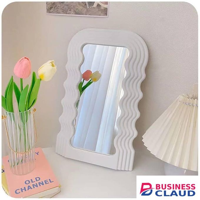 Wavy Mirror, Desk Mirror , table top mirror