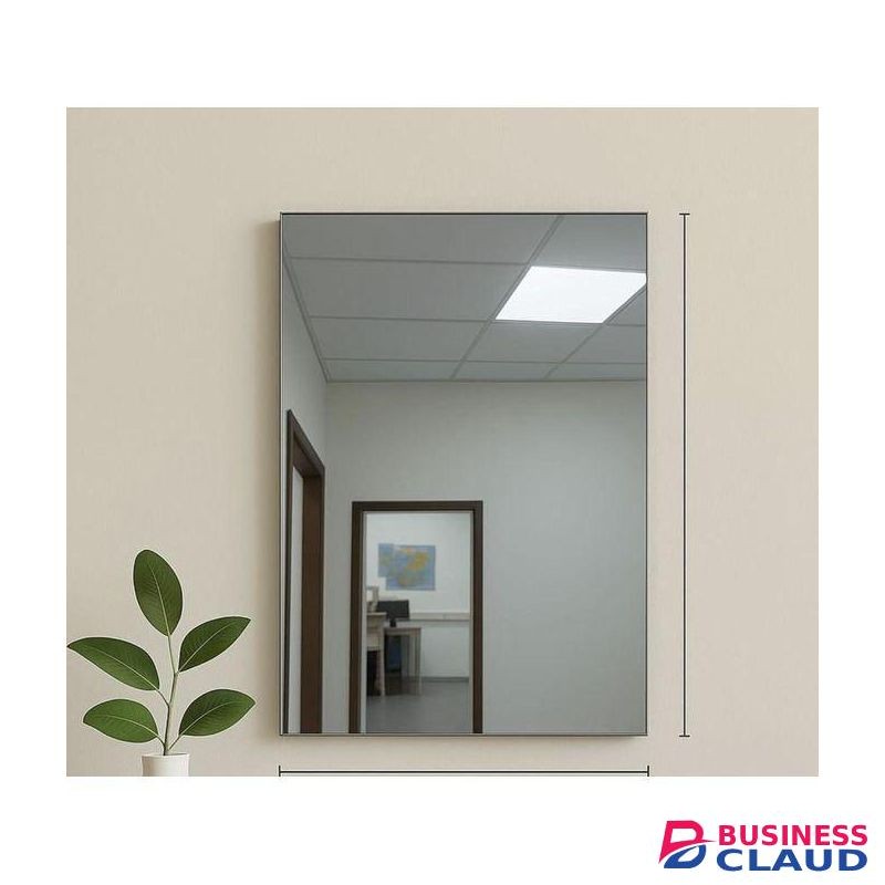 Peel & Stick Unbreakable Mirror – 60×40cm, Frameless, Square Shape
