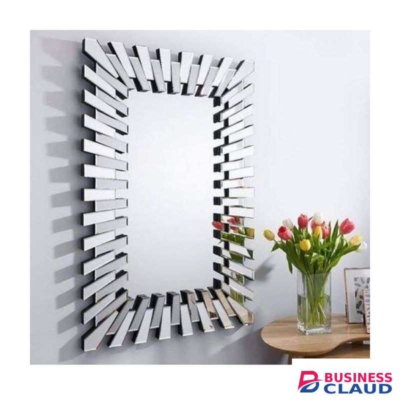 Big Size Rectangular Decor Mirror-silver