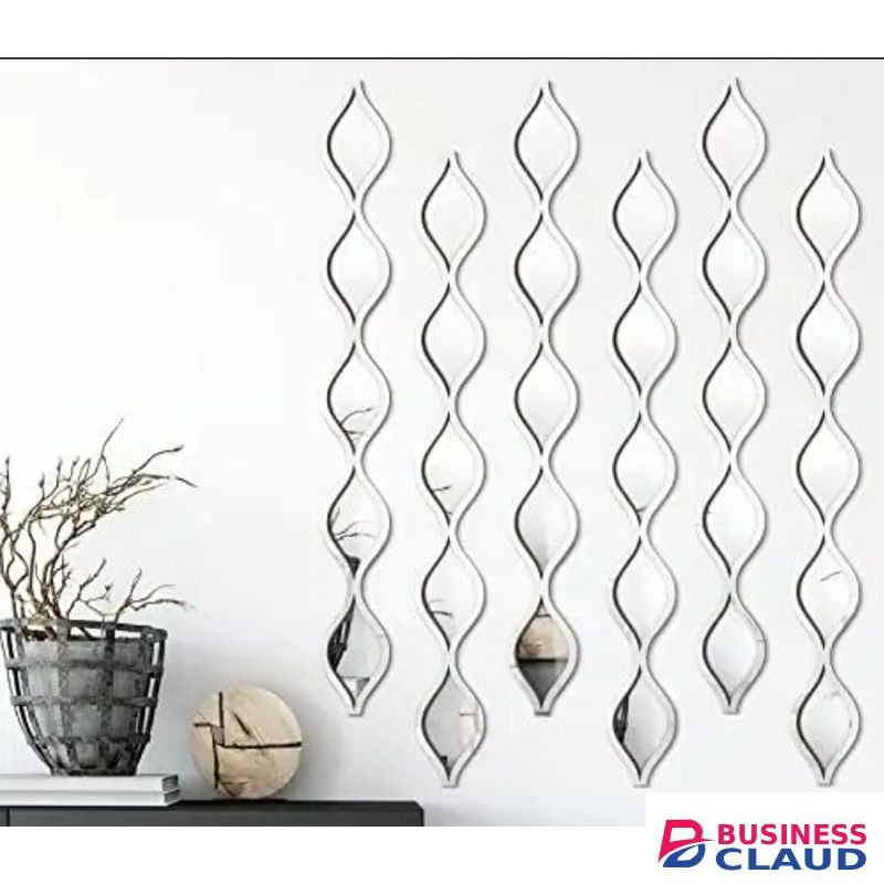 3 in 1 wavy decor mirrors