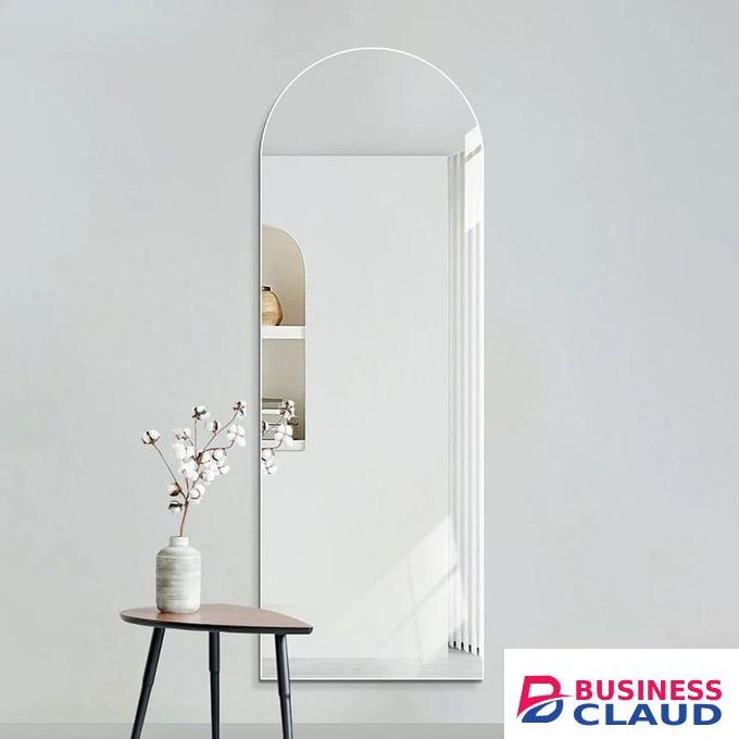 Un Branded Semi circle unbreakable self adhesive mirror
