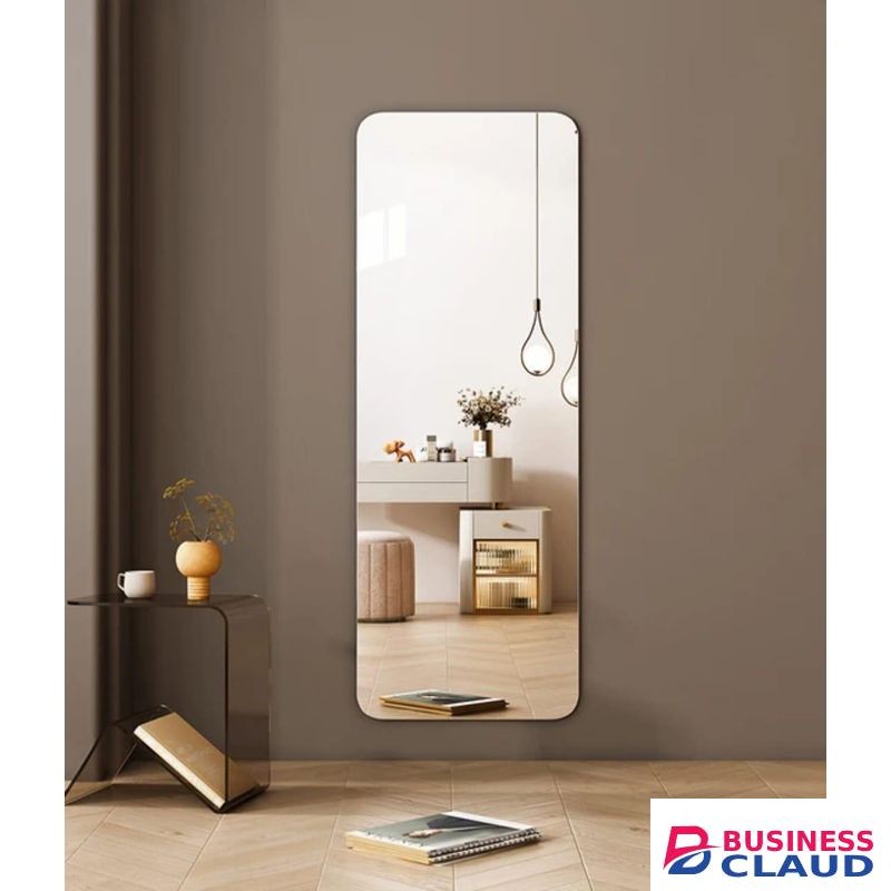 Un Branded Rectangle unbreakable self adhesive mirror