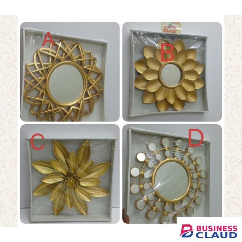 Flower Themed Decorative Wall Hanging Frame Art Mirror