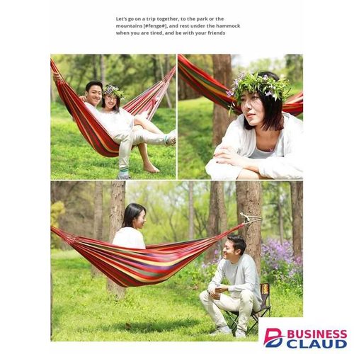 Cotton Hammock Portable Camping Hammocks for Hanging Sturdy Garden Comfortable Fabric Hammock with Tree Straps Up to 660lbs with Travel Bag for Camping Outdoor/Indoor Patio Backyard