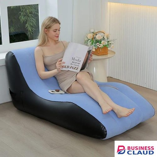 Ergonomic Inflatable Lounge Chair Seat Comfortable Portable Air Sofa for Indoor Outdoor Relaxation Camping Dorm Home Use