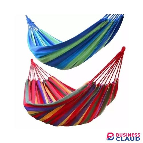 Cotton Hammock / Portable Camping Hammocks for Hanging / Sturdy Garden Comfortable Fabric Hammock with Tree Straps Up to 660lb