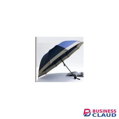 Portable checked umbrella supper quality and light comfortable grip large and strong