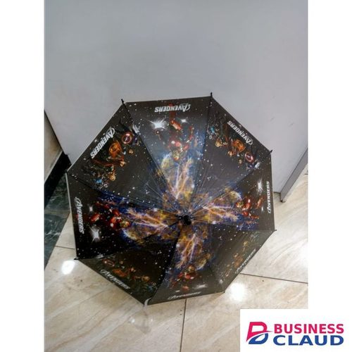 Cartoon Themed Kids Umbrellas - Avengers Black