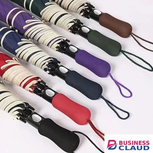 Maroon Large Strong Umbrella With Automatic Opening Soft Elastic Handle Fits 2-3 Adult Persons Spacious Sun Protection For Moms Highly Portable Best For Travels (Best Choice)