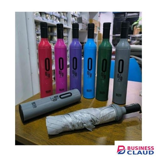 Wine Bottle Umbrella Compact Folding Umbrella for Sun and Rain Protection Manual Design UV Resistant for Travel and Outdoor Use