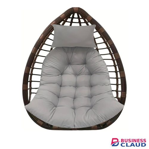 Thicken Hanging Basket Seat Cushion with Headrest, Hammock Swing Chair Cushions, Soft Egg Patio Chair Cushion with High Elasticity PP Cotton, for Indoor and Outdoor Garden Offices(No Hammock,Only Cushions.)