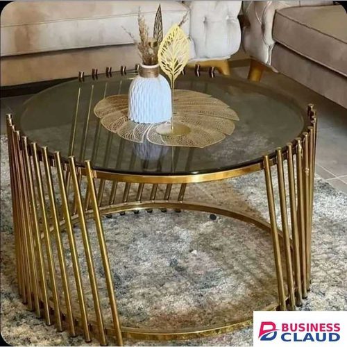 Modern Nesting Tables for Small Spaces, Night Stand for Living Room Bedroom Round Tempered Glass