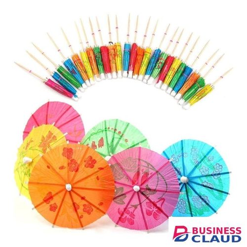 Colorful Paper Cocktail Umbrellas