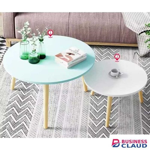 Modern Nesting Round Coffee Table Set of 2