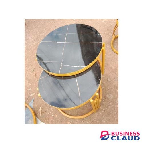 Modern Round Nesting coffee table with glasstop