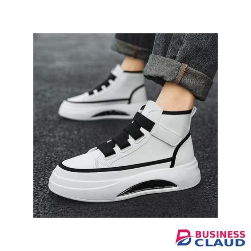 Top ALagzi Men's High Top Trendy Shoes - Black And White in Kahawa-wendani