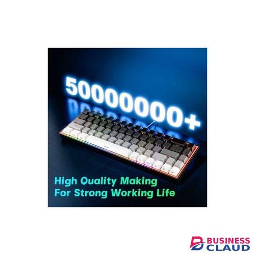 Hot Swappable 68 Keys Gaming Keyboard PBT Side Engraved Keycaps Silent Red Switch Mechanical Keyboard for Computer Laptop