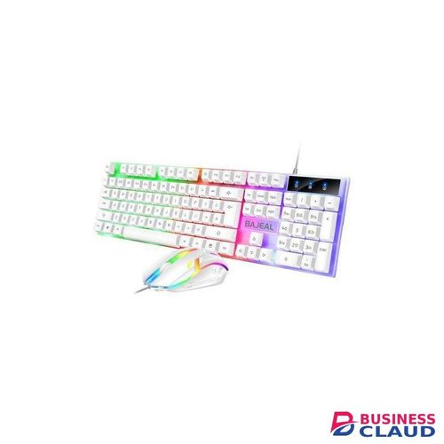 BAJEAL Gaming Keyboard And Mouse Combo With RGB Backlit Number Pad For PC - White