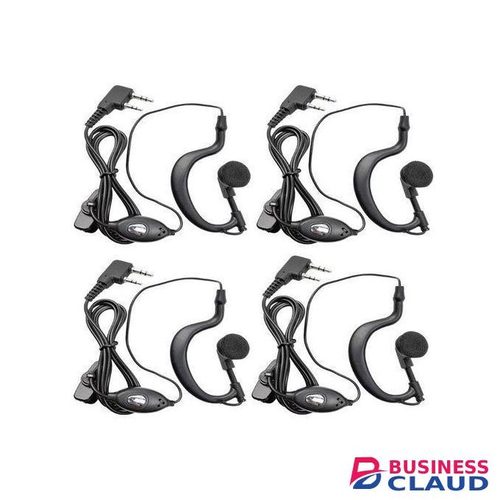 Low Power Consumption High Performance 4 Piece Of 2 Pin Headset Earpieces Earphones With Mic For Baofeng BF-888S,UV-5R And UV-82 Walkie Talkies With Clip Attachment